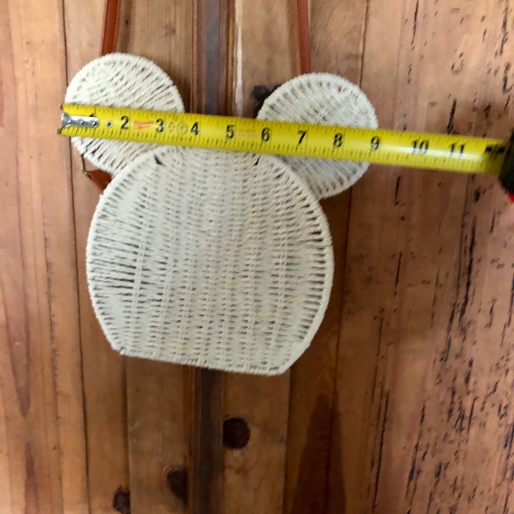 Mickey Mouse Ears Rattan Crossbody Boho Purse Handbag for your Disney Trip - Picture 6 of 7